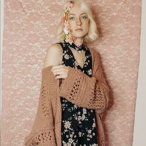 Free people brand cardigan blush pink color